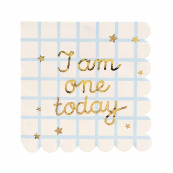 Serviettes de table I am one today ourson