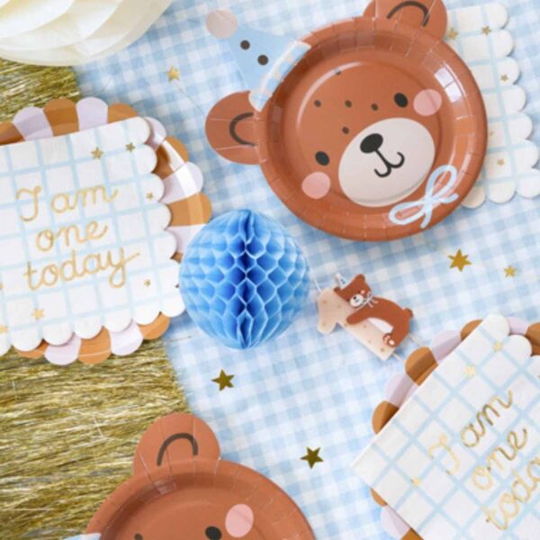 Serviettes de table I am one today ourson – Image 3