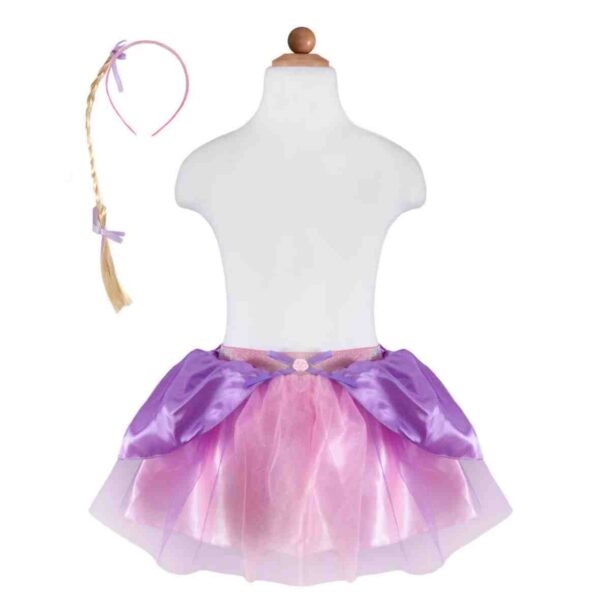Jupe drapée Raiponce avec serre-tête tressé 4-6 ans