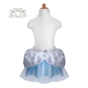 Jupe drapée cendrillon avec couronne 4-6 ans