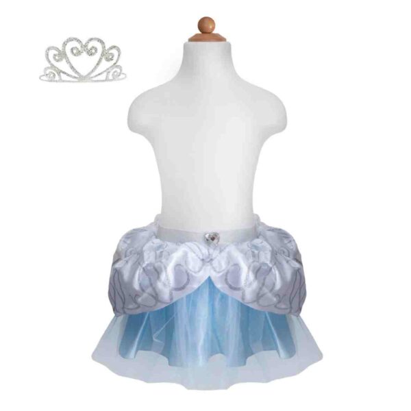 Jupe drapée cendrillon avec couronne 4-6 ans
