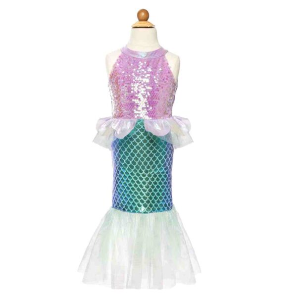 Robe sirène rose et bleu irisé 7-8 ans – Image 4